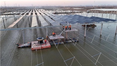 水上發(fā)電，水下養(yǎng)殖，興能電力奏響綠色發(fā)電“漁光曲”